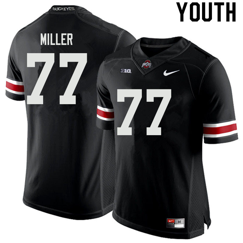 Youth #77 Harry Miller Ohio State Buckeyes College Football Jerseys Sale-Black